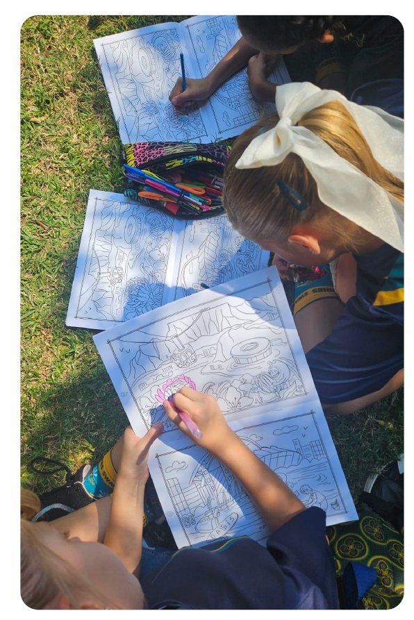 Children in Oasis Colouring Competition